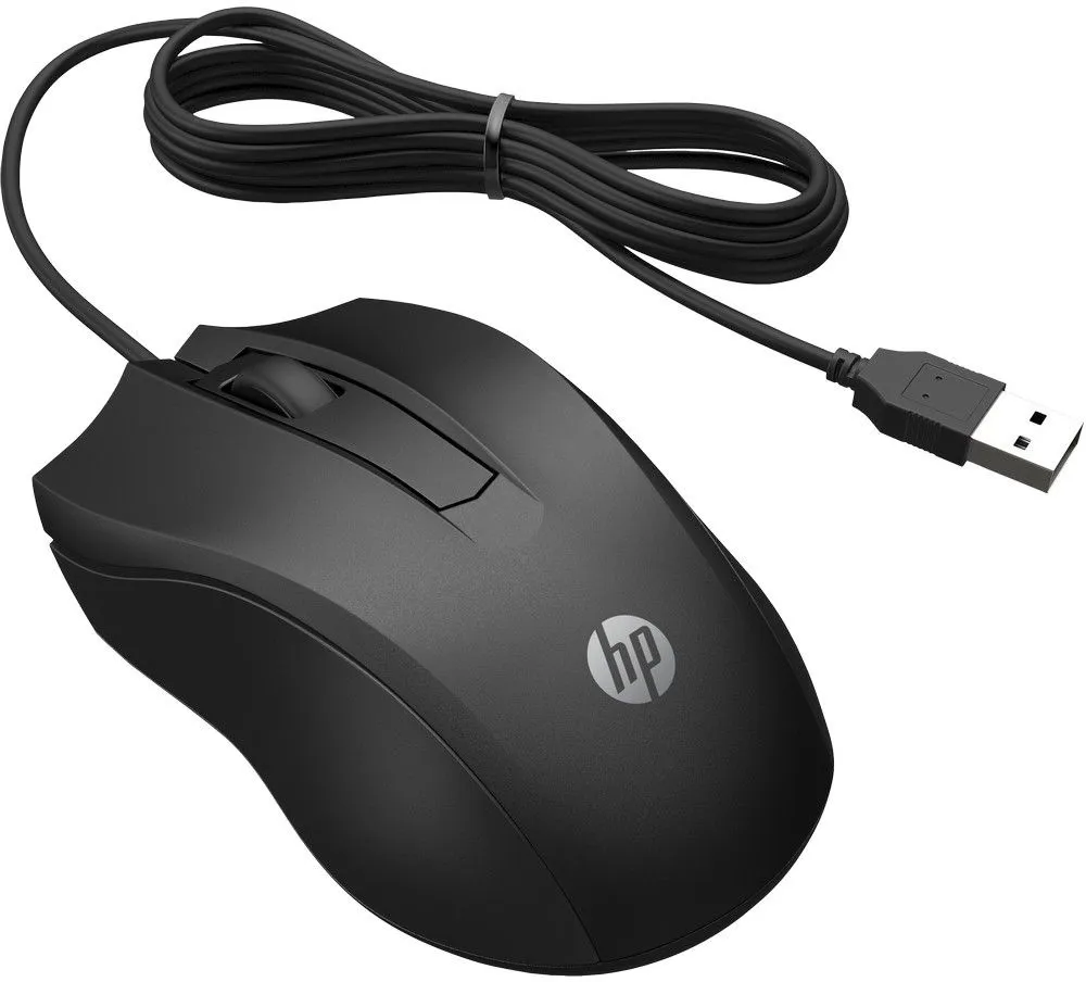עכבר חוטי בצבע שחור HP 100 6VY96AA
