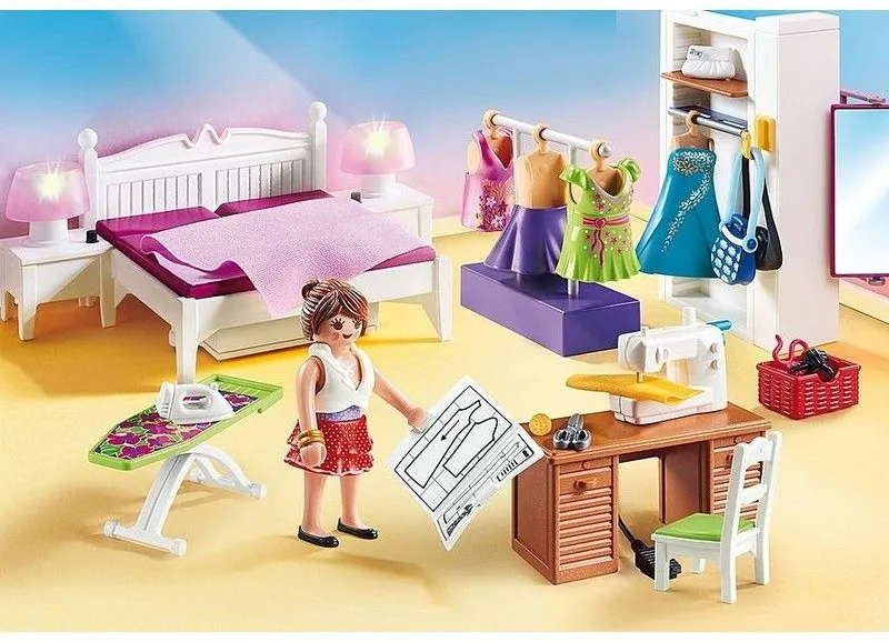 חדר שינה עם פינת תפירה Playmobil 70208