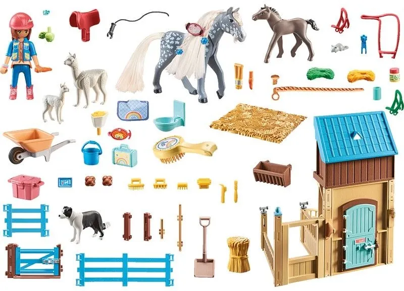 דוכן סוסים עם אמיליה וויספר Playmobil 71353