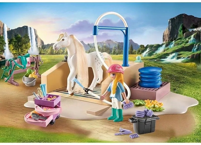 תחנת כביסה עם איזבלה ולביאה Playmobil 71354