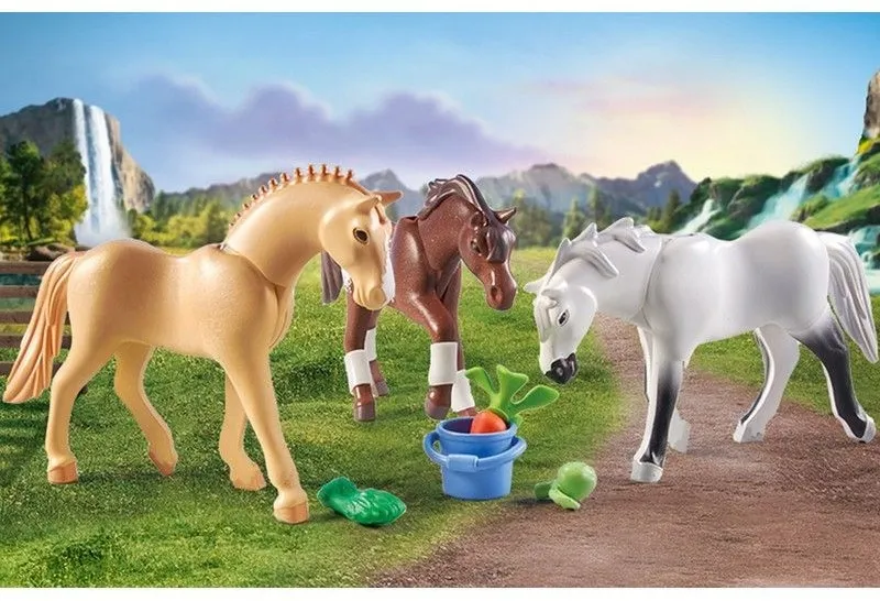 סט שלושה סוסים Playmobil 71356