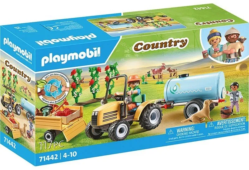 טרקטור עם גרור ומיכל מים Playmobil 71442