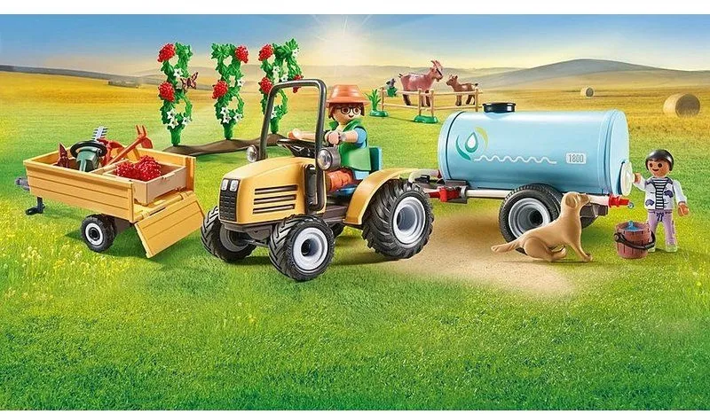 טרקטור עם גרור ומיכל מים Playmobil 71442