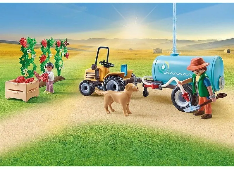טרקטור עם גרור ומיכל מים Playmobil 71442