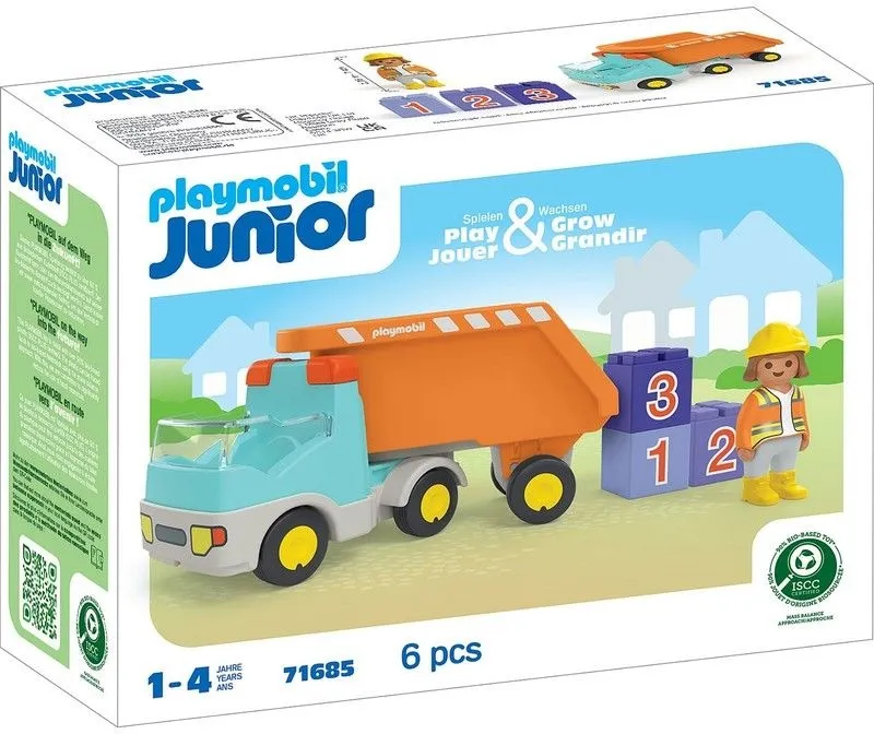 ג'וניור: משאית בנייה עם מוסך Playmobil 71685