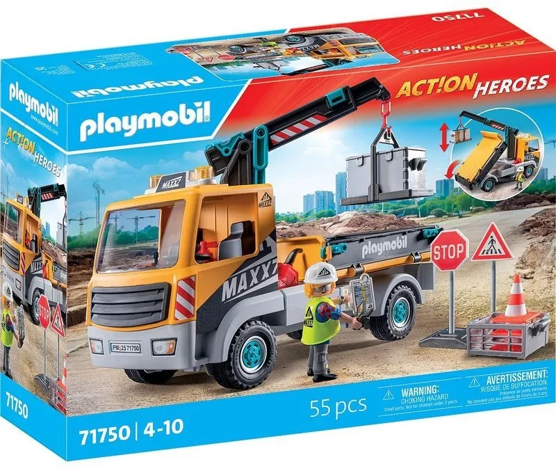 משאית בנייה עם עגורן Playmobil 71750