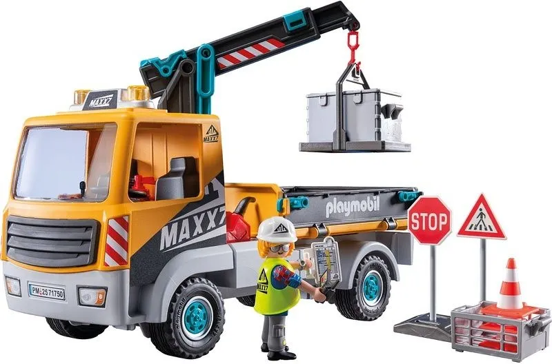 משאית בנייה עם עגורן Playmobil 71750