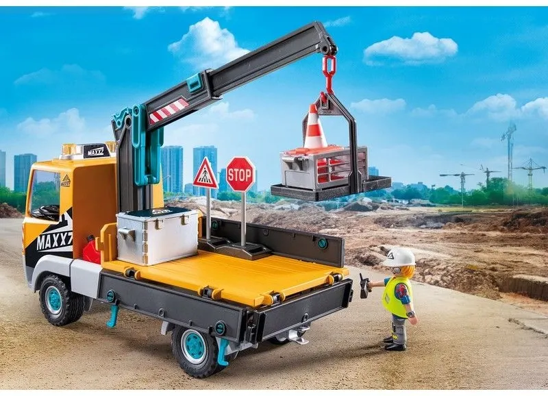משאית בנייה עם עגורן Playmobil 71750