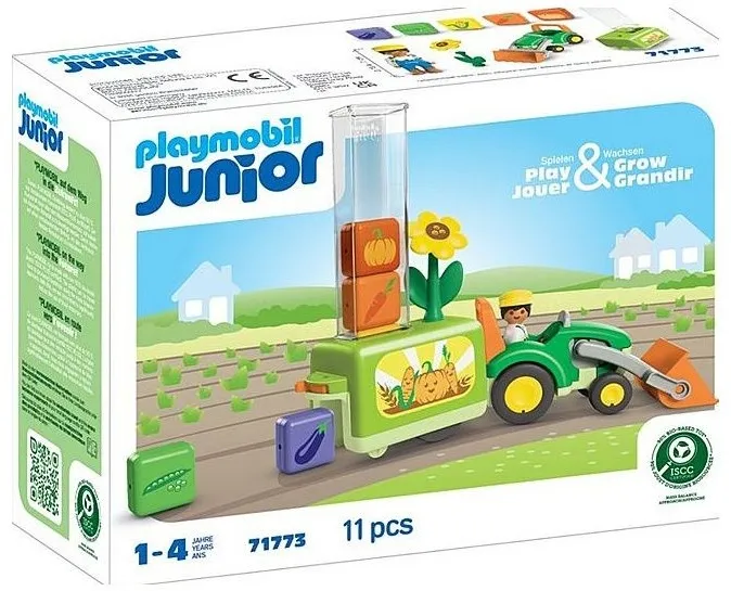 ג'וניור: טרקטור עם טעינה והורדה Playmobil 71773