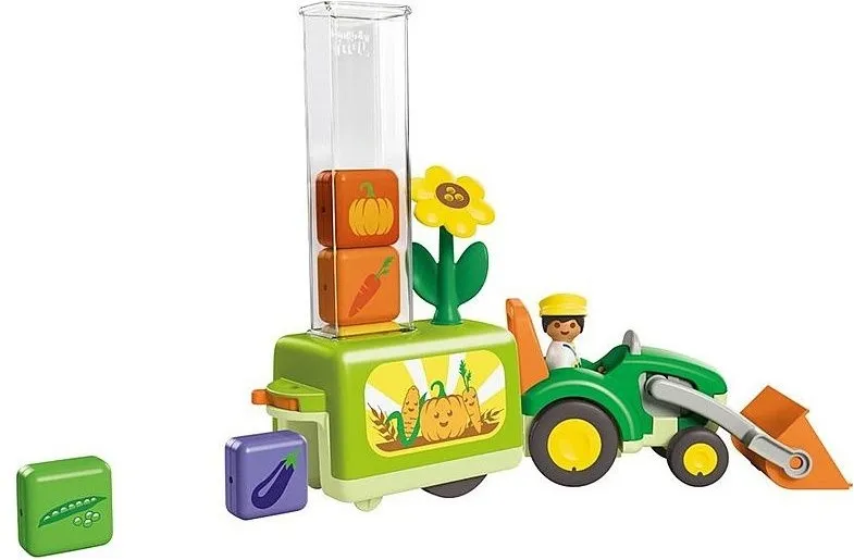 ג'וניור: טרקטור עם טעינה והורדה Playmobil 71773