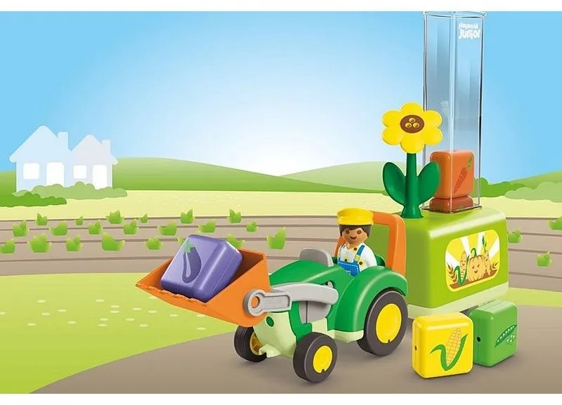 ג'וניור: טרקטור עם טעינה והורדה Playmobil 71773