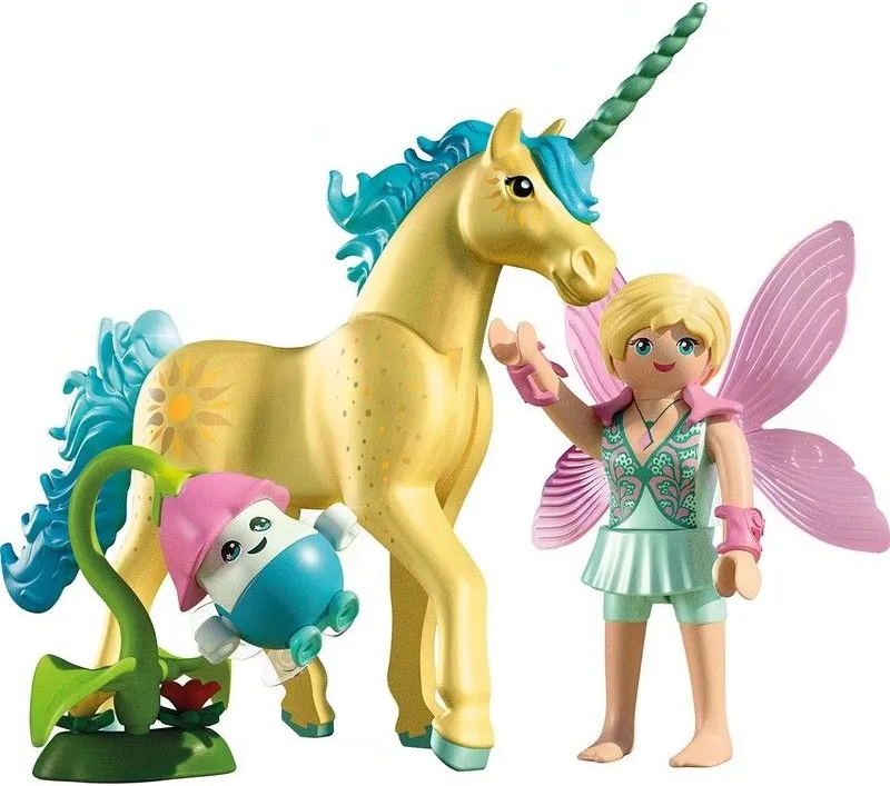 פריחת שמש חד קרן אספנות עם פיה Playmobil 71842