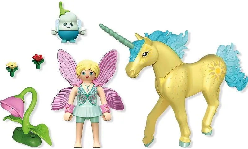 פריחת שמש חד קרן אספנות עם פיה Playmobil 71842