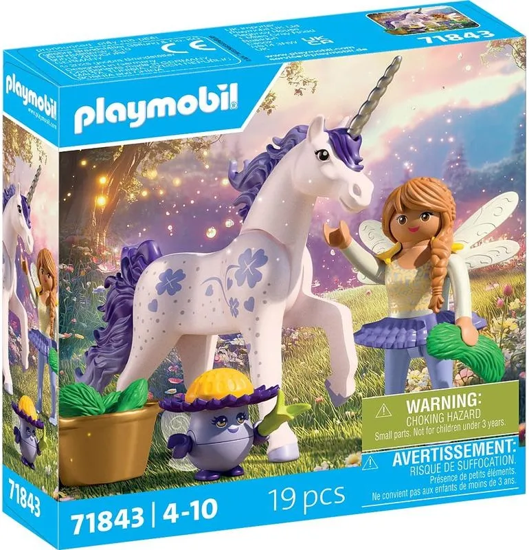 לבנדר בר מזל חד קרן אספנות עם פיה Playmobil 71843