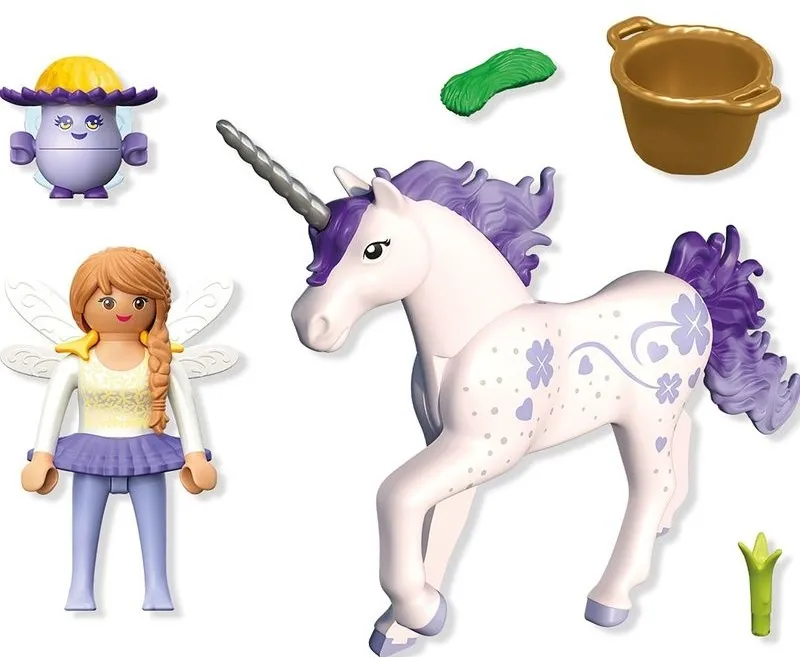 לבנדר בר מזל חד קרן אספנות עם פיה Playmobil 71843