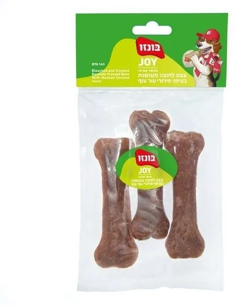 בונזו גו'י חטיף עצם מעושנת בציפוי עוף – 3 יחידות