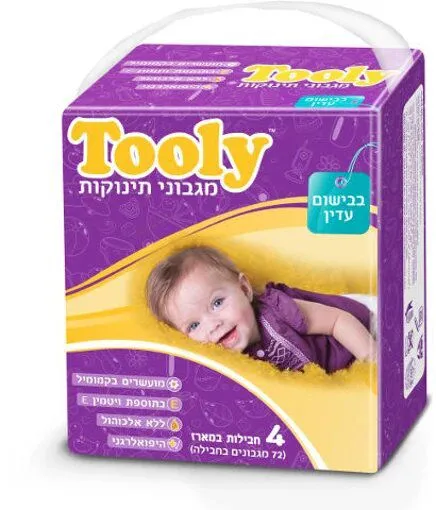 רביעיית מגבונים לחים לתינוק בבישום Tooly