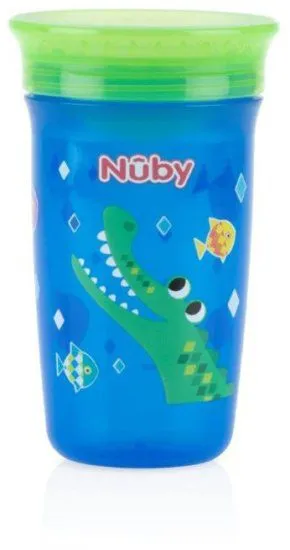 כוס הפלא 360 עם מכסה בנפח 300 מ"ל – צבע כחול – מבית Nuby