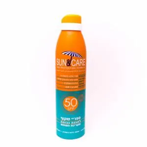 סאן אנד קאר ספריי שקוף להגנה מהשמש SPF50 UVA – נפח 200 מ"ל