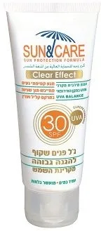 סאן אנד קאר ג'ל שקוף להגנה לפנים SPF30 – נפח 60 מ"ל