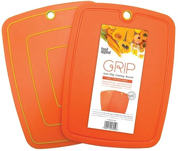 משטח חיתוך מדיום 31×24 ס"מ GRIP כתום – מבית Food Appeal