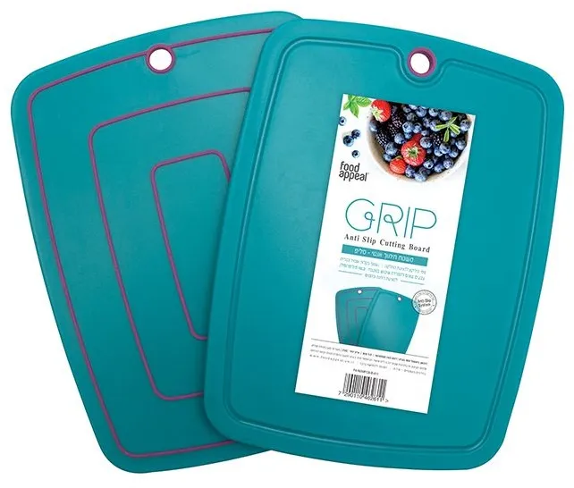 משטח חיתוך לארג' 38×29 ס"מ GRIP כחול – מבית Food Appeal