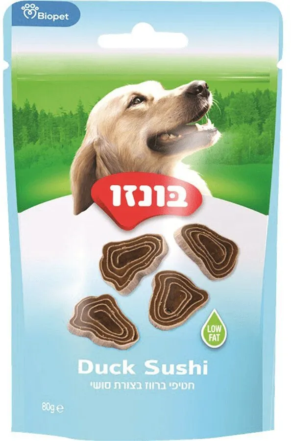 חטיפי בונזו ברווז בצורת סושי 80 גרם