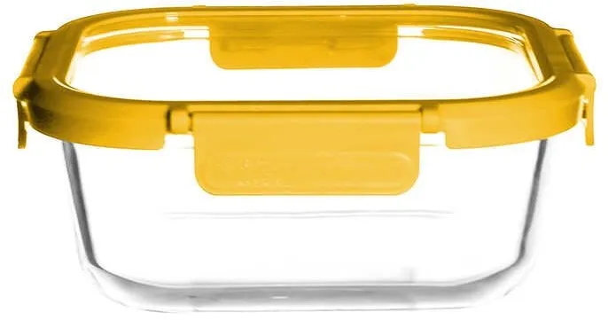 קופסת אחסון זכוכית מרובעת GLASS CLOC – מבית Food Appeal