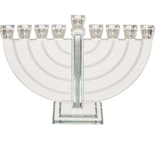 חנוכיית קריסטל מהודרת 21 ס"מ – מבית ארט יודאיקה