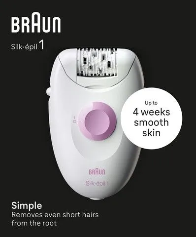 מסיר שיער חשמלי דגם Silk Epil 1 מבית Braun
