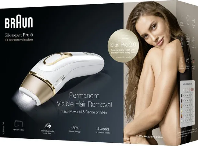 מכשיר להפחת שיער לצמיתות Braun silk-expert pro 5 ipl pl5052
