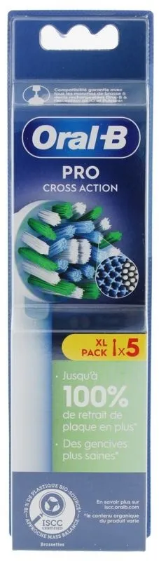 ראשים למברשת שיניים חשמלית Oral-B Cross Action – סך הכל 5 יחידות
