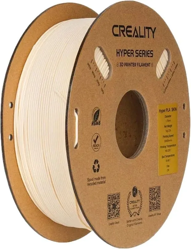 סליל הדפסה (פילמנט) 1.75 מ”מ / 1 ק”ג דגם Hyper Series PLA RFID למדפסת תלת מימד מבית Creality – צבע קרם