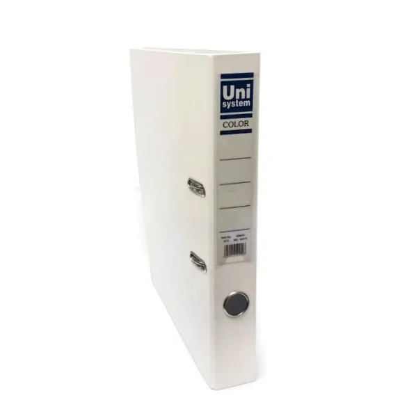 קלסר טבעת פלסטי גב 3.5 ס"מ לבן – Uni