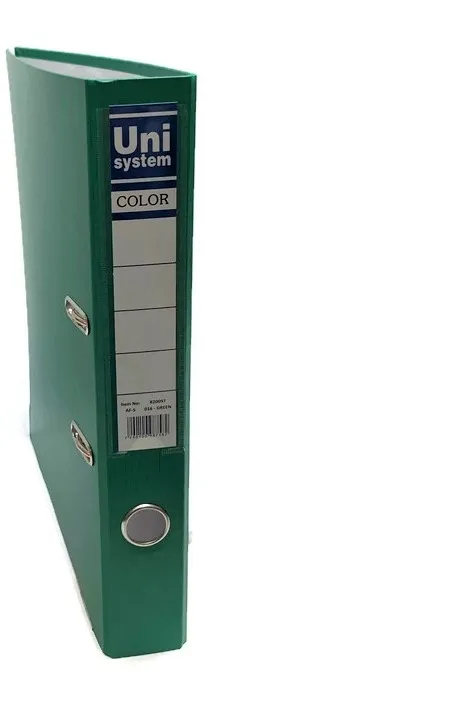 קלסר טבעת פלסטי גב 3.5 ס"מ ירוק – Uni