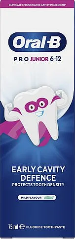 משחת שיניים Oral-B לילדים פרו ג'וניור 6-12 שנים – 75 מ"ל
