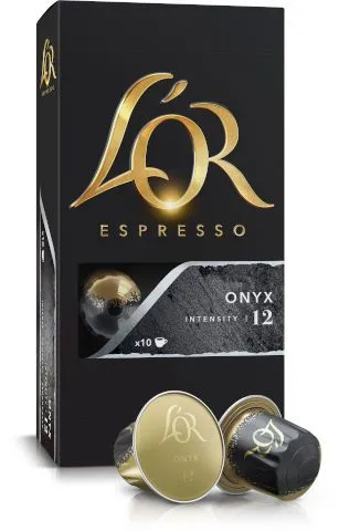 מארז קפסולות קפה לור אוניקס המתאים למכונות Nespresso בדרגת חוזק 12