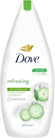 Dove – תחליב רחצה הזנה מלפפון ותה ירוק – נפח 500 מ"ל