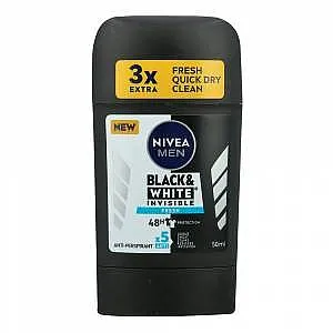 דאודורנט סטיק לגבר Nivea Black & White בנפח 50 מ"ל
