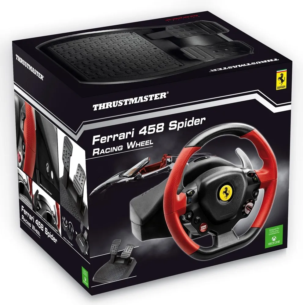 הגה מירוצים עם דוושות Thrustmaster Ferrari 458 Spider – עבור Xbox One