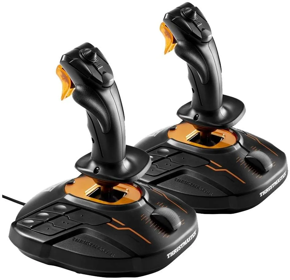 שני בקרי טיסה (ימין ושמאל) Thrustmaster T-16000M FCS