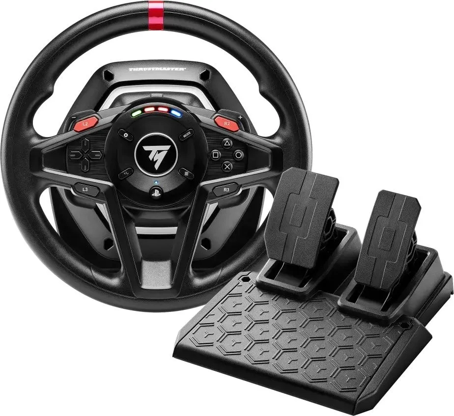 הגה מרוצים עם היזון חוזר ודוושות מגנטיות Thrustmaster T128P למחשב ול-PS4/PS5
