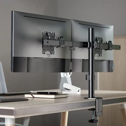 זרוע שולחנית כפולה למסכי מחשב בגודל 17"-32" אינץ' Lumi LDT57-C02