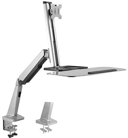 זרוע דו מפרקית שולחנית כפולה למסך בגודל 13"-32" אינץ'מקלדת ועכבר Lumi DWS02-C01