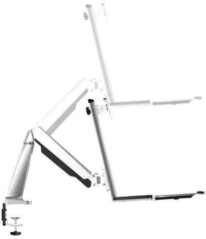 זרוע דו מפרקית שולחנית כפולה למסך בגודל 13"-32" אינץ'מקלדת ועכבר Lumi DWS02-C01