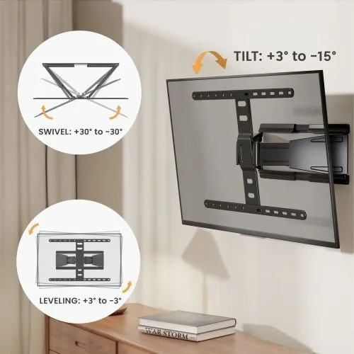 מתלה קיר דק במיוחד למסכי טלויזיה בגודל 43"-90" אינץ' Lumi LPA79-464