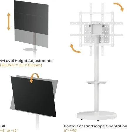 מעמד רצפתי מעוצב למסכי טלויזיה בגודל 37"-86" אינץ' Lumi FS38-46TW