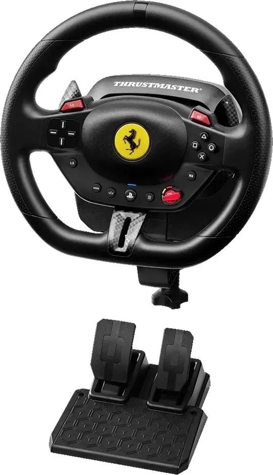 סט T98 Ferrari 296 GTB הגה ודוושות מבית Thrustmaster – מתאים ל-PC/PS4/PS5