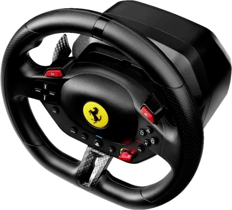 סט הגה ודוושות לסימולטורי מרוצים דגם T98 Ferrari 296 GTS מבית Thrustmaster – מתאים ל-Xbox/PC
