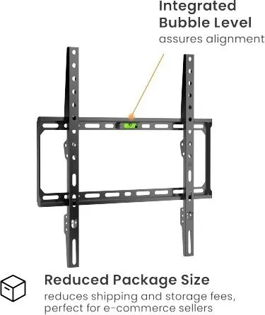 מתלה קיר קבוע ודק במיוחד לטלויזיה בגודל 32"-75" אינץ' Lumi KL37-44F